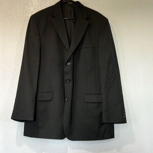 Stafford Men’s Black 100% Worsted Wool Suit Coat Size 48L Pre-owned